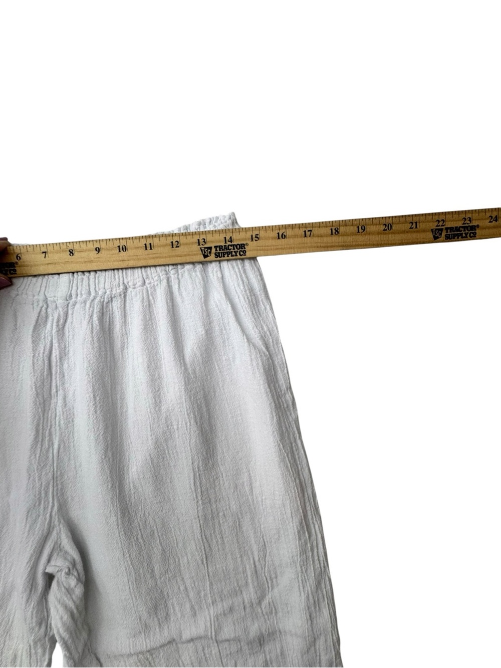 Oh my gauze white Beth capris L/XL - Picture 4 of 7